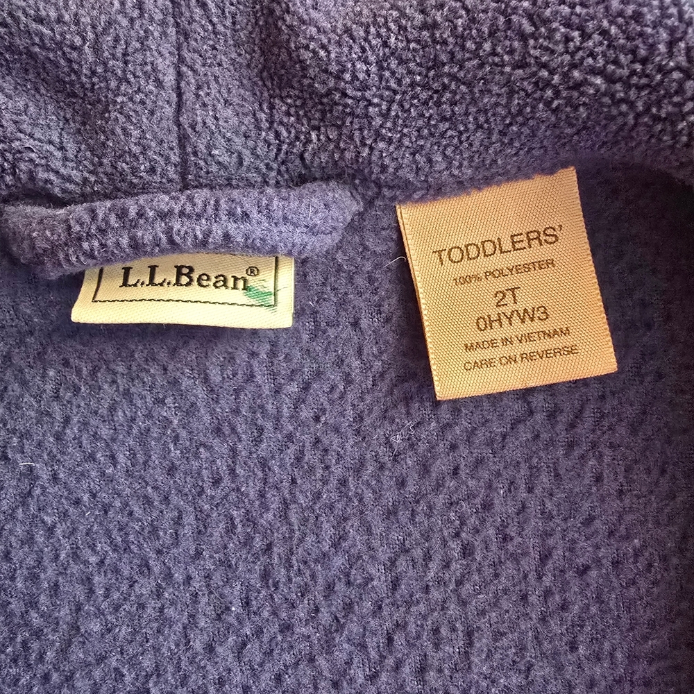 L.L. Bean Kids Cozy Blue Robe 2T Clean - Picture 2 of 5